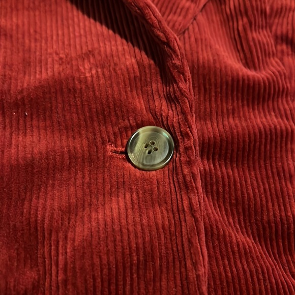 NWOT LOFT Jacket Red Corduroy Womens Blazer Jacket Womens Size 0 - Picture 3 of 10